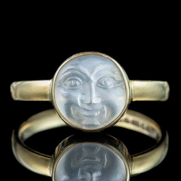 Man in the moon shop moonstone ring