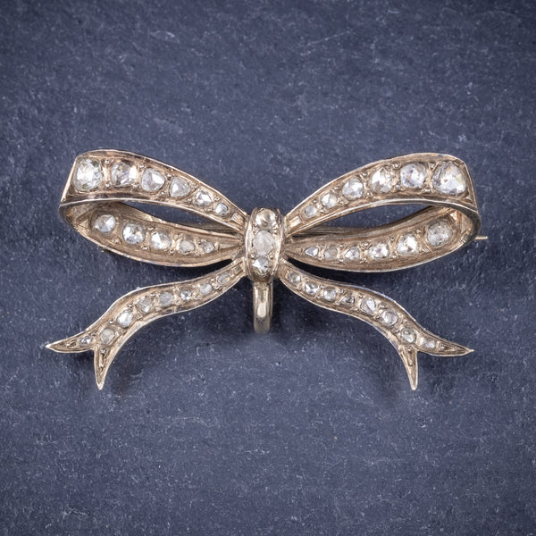 ANTIQUE EDWARDIAN SILVER PASTE BOW BROOCH AND CLIP SET CIRCA 1910 – Antique  Jewellery Online