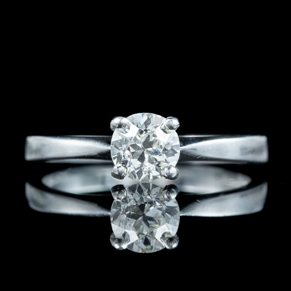 Antique Edwardian Diamond Solitaire Ring 0.75ct Diamond 