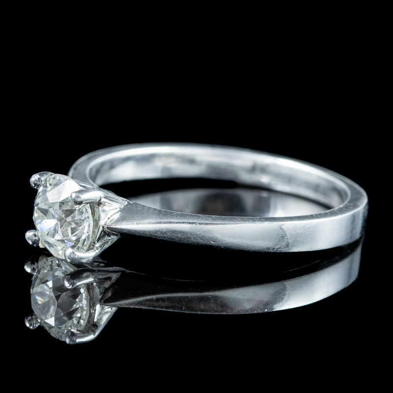 Antique Edwardian Diamond Solitaire Ring 0.75ct Diamond 