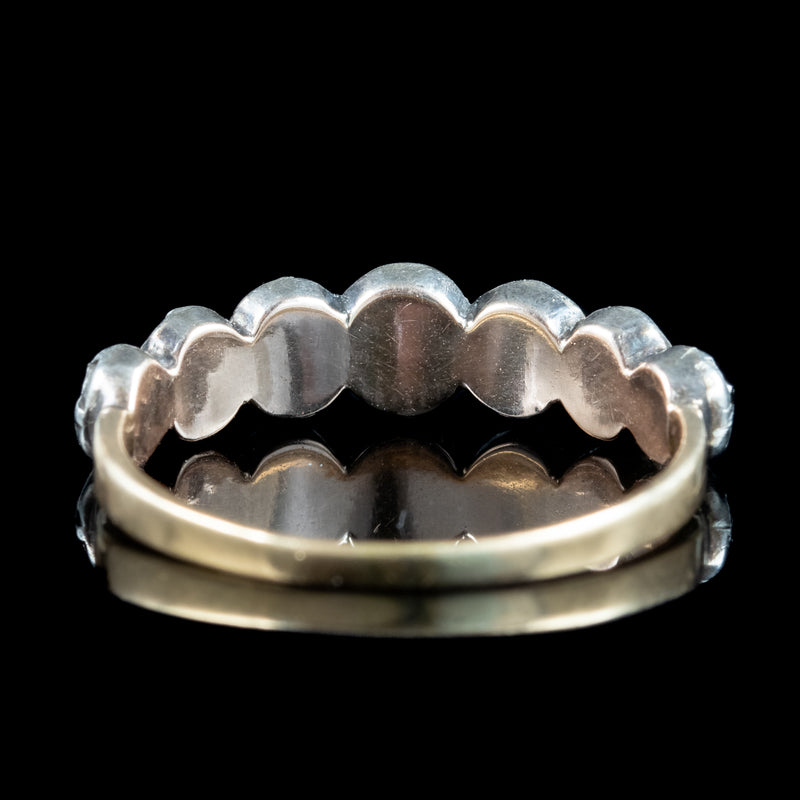 Antique Georgian Diamond Half Eternity Ring 0.85ct Total