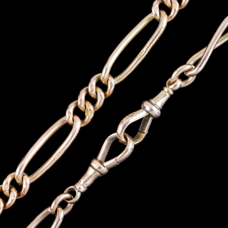 Antique Victorian Figaro Albert Chain 9ct Gold