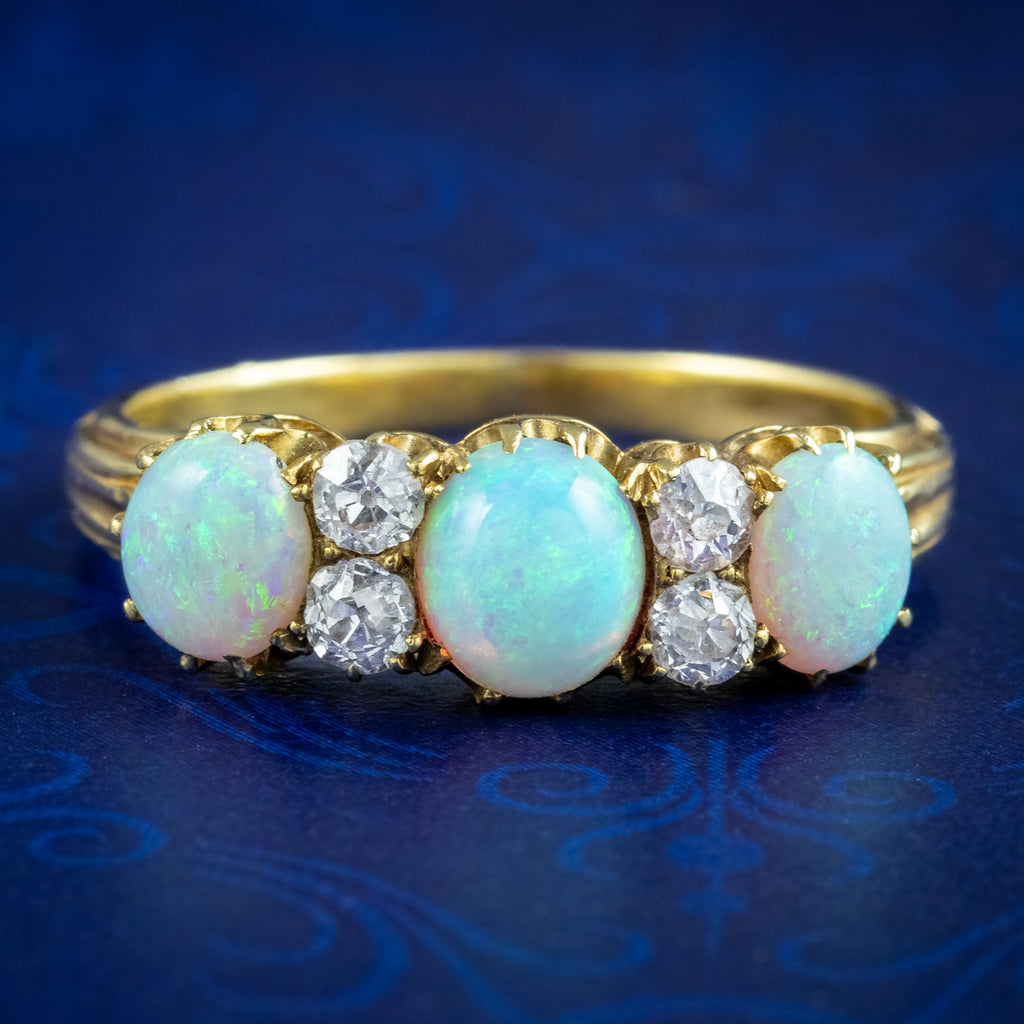 Beautiful opal hot sale engagement rings