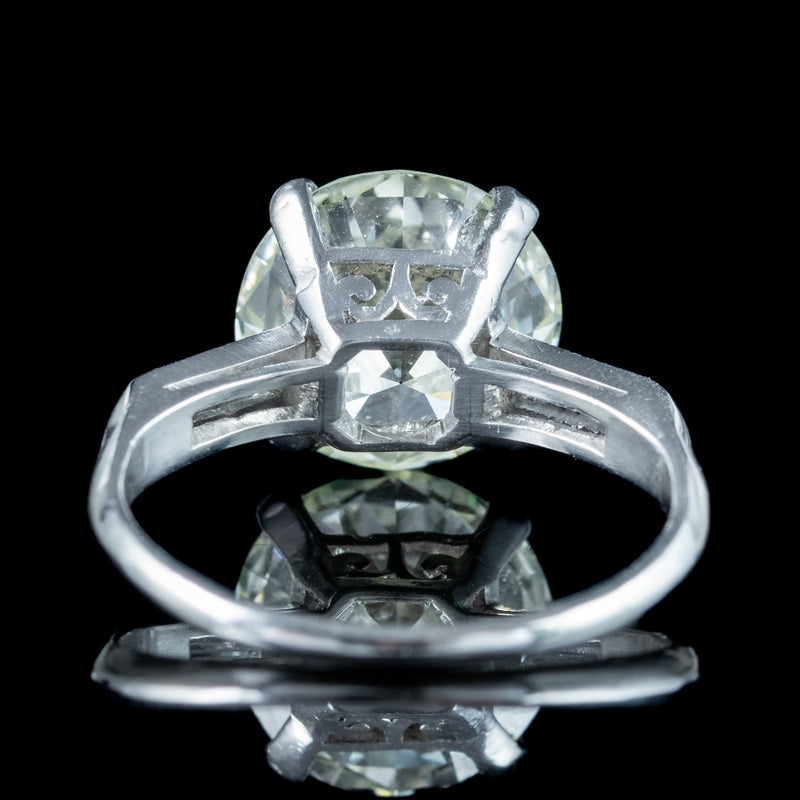 Art Deco Diamond Solitaire Ring 4.61ct Total 