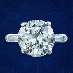 Art Deco Diamond Solitaire Ring 4.61ct Total 