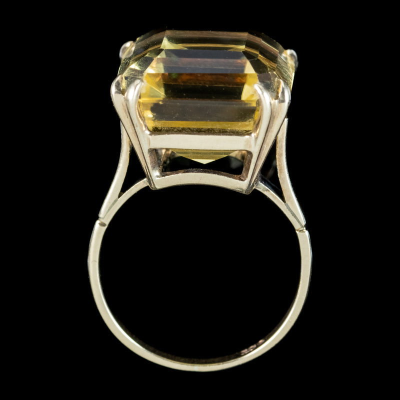 Vintage Citrine Cocktail Ring 13ct Citrine 