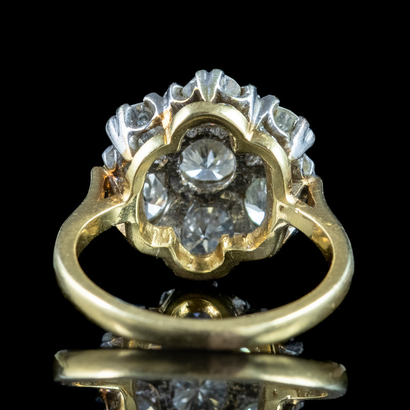 Vintage Diamond Cluster Ring 2.5ct Total