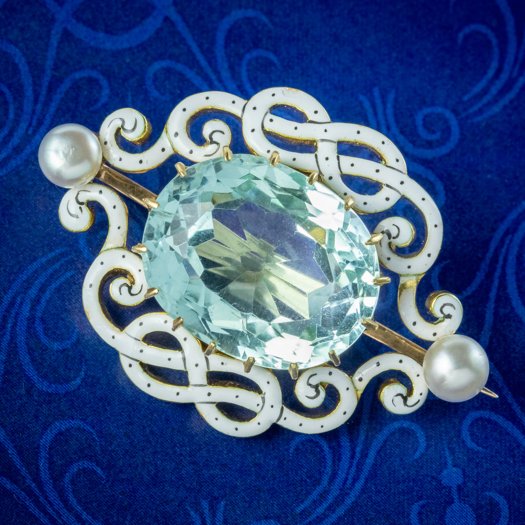 Antique Edwardian Diamond Pearl Brooch 5ct Of Diamond – Antique