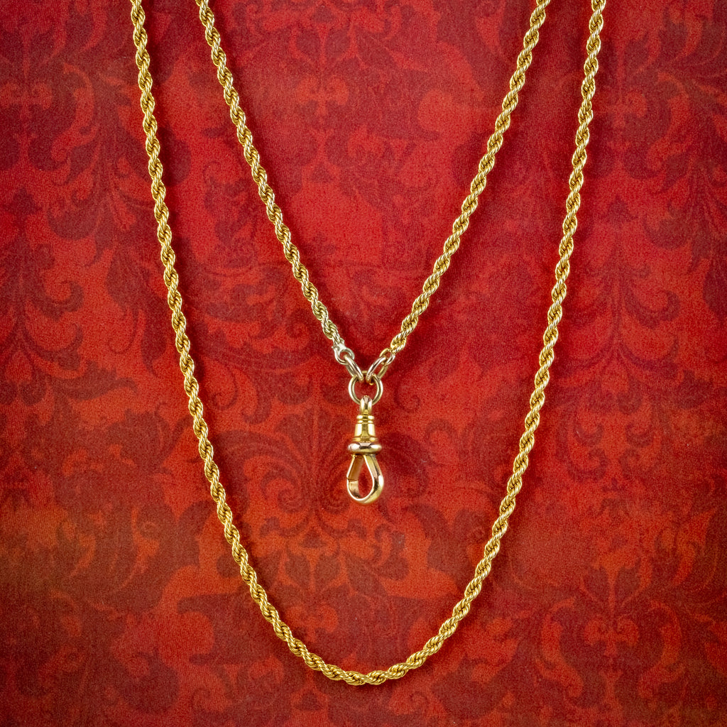 Antique Edwardian Doubled Lorgnette Chain Necklace