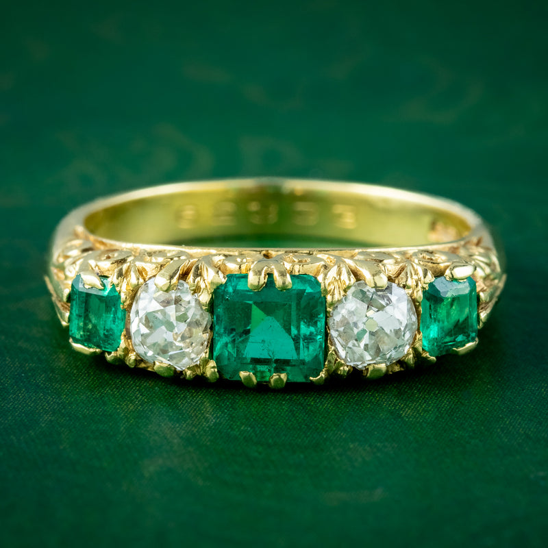Le Vian Natural Emerald Ring 3/8 ct tw Diamonds 14K Vanilla Gold | Jared